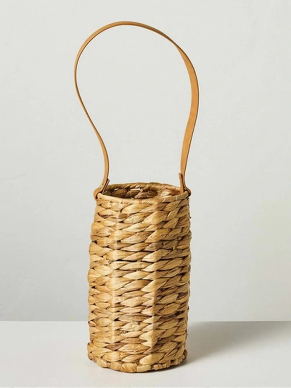 Target Hearth & Hand With Magnolia Woven Bottle Carrier Water Hyacinth New